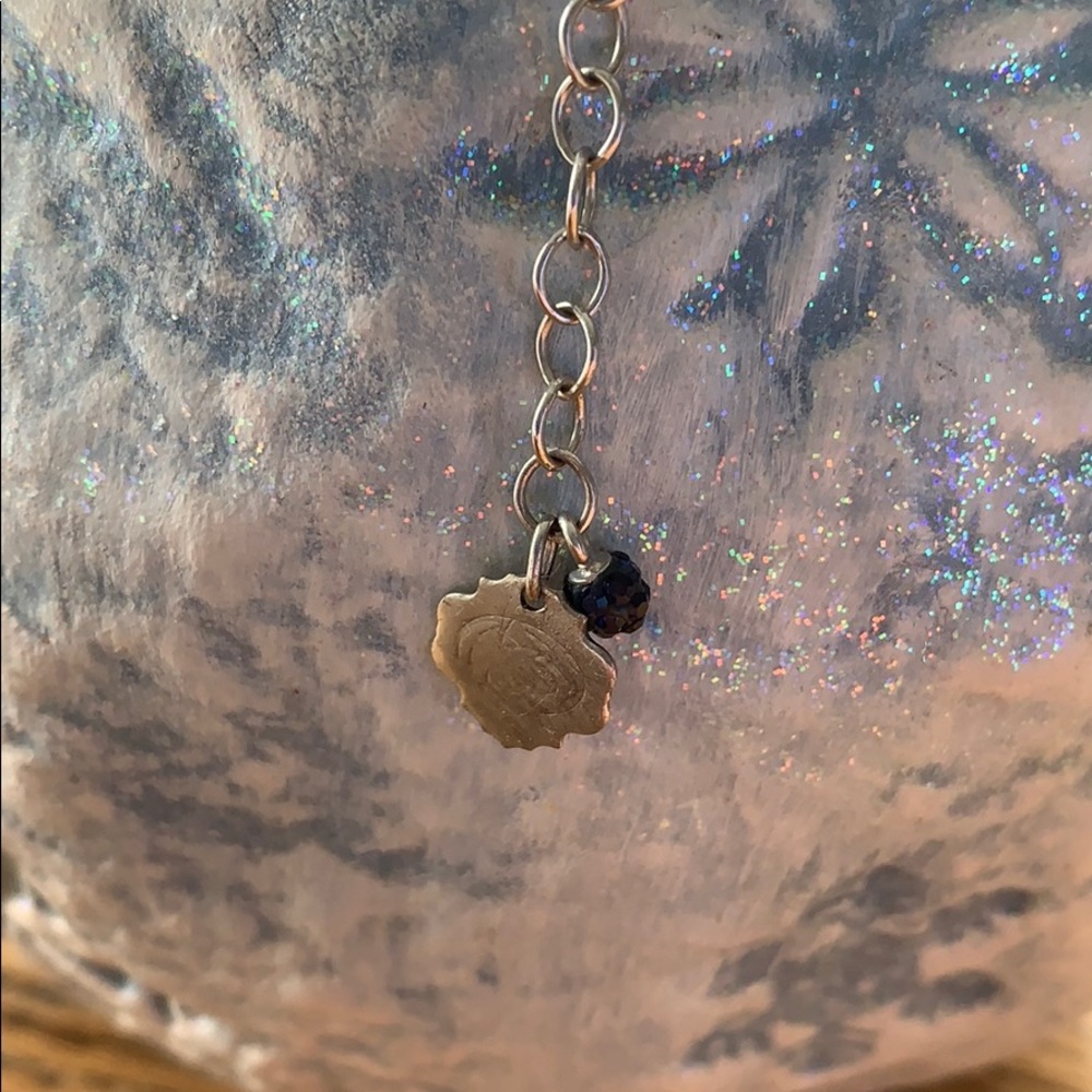 Psu Sterling Silver Crystal Infinity Necklace - image 3